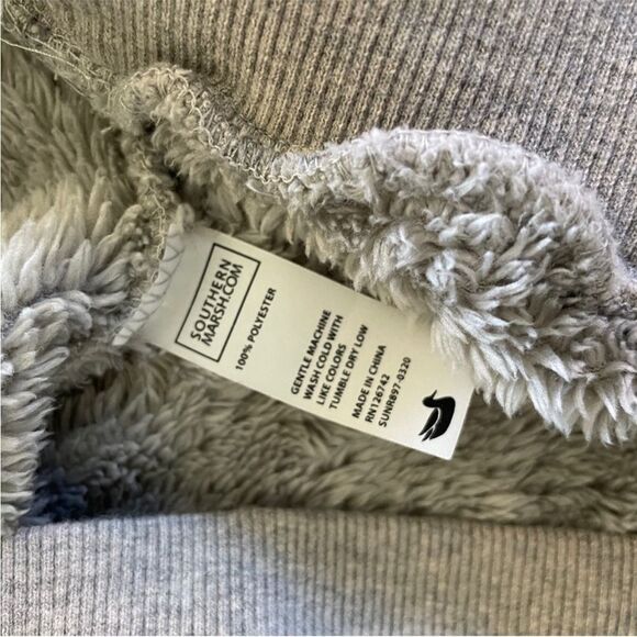 Southern Marsh Crewneck Sweater sz XS Cozy Texture Modern Sherpa Fluffy Pullover - Picture 9 of 9